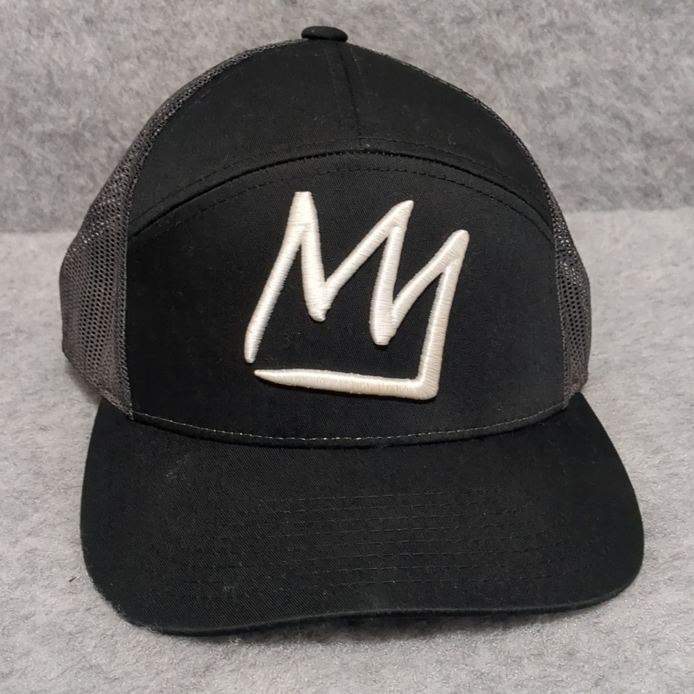 MAMMOTH MOUNTAIN Logo Snap  Hat Black on Black Adjustable